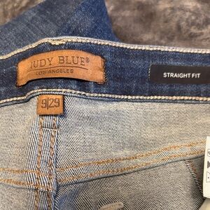 Judy Blue Straight Leg Jeans - medium denim